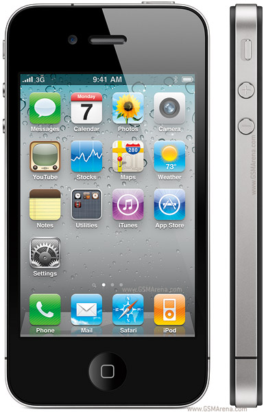 Apple iPhone 4, iOS 4, Black phone