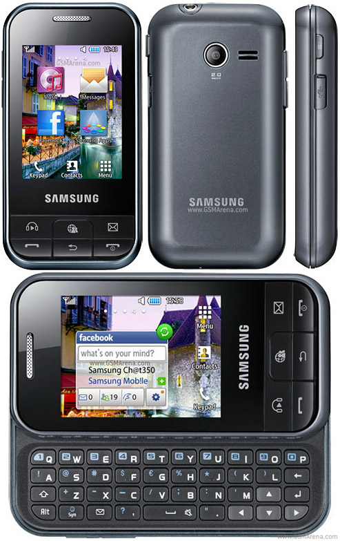 Harga samsung Ch@t 350 terbaru, kelemahan dan kelebihan hp Samsung layar sentuh, handphone QWERTY touchscreen murah 